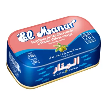 Sardines de méditerranée à l’huile d’olive vierge 125 g