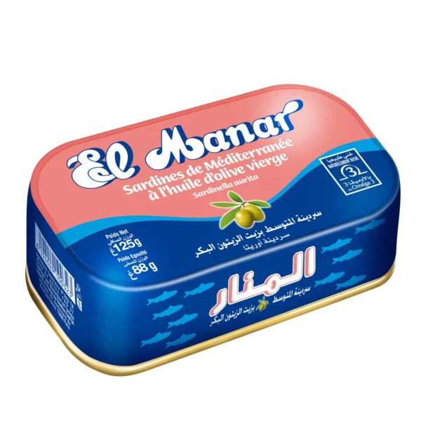 Sardines de méditerranée à l’huile d’olive vierge 125 g