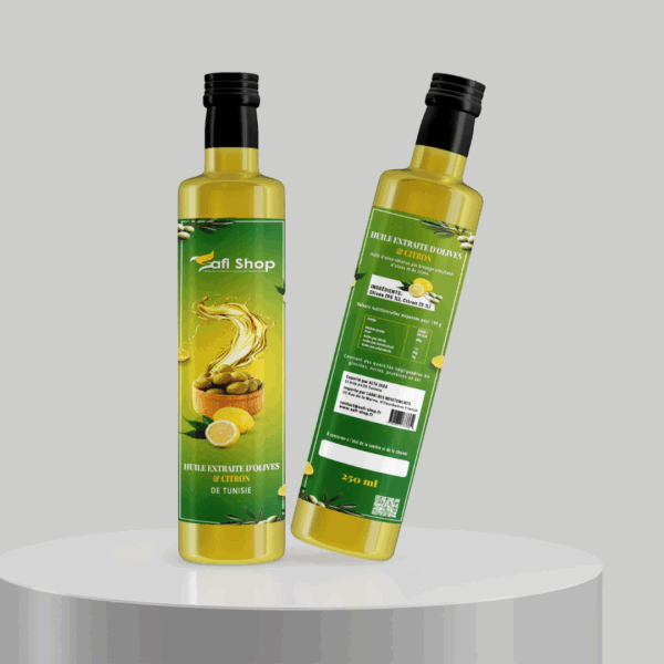 Huile Extraite d'olives & Citron CHETOUI TUNISIE 25 CL