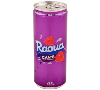 5+1 Gratuit Raoua Framboise Cassis en canettes de 24cl